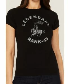 Rank 45 Women's Legendary Black Graphic Raglan Tee -Rank 45 shop 2000358416 001 P3