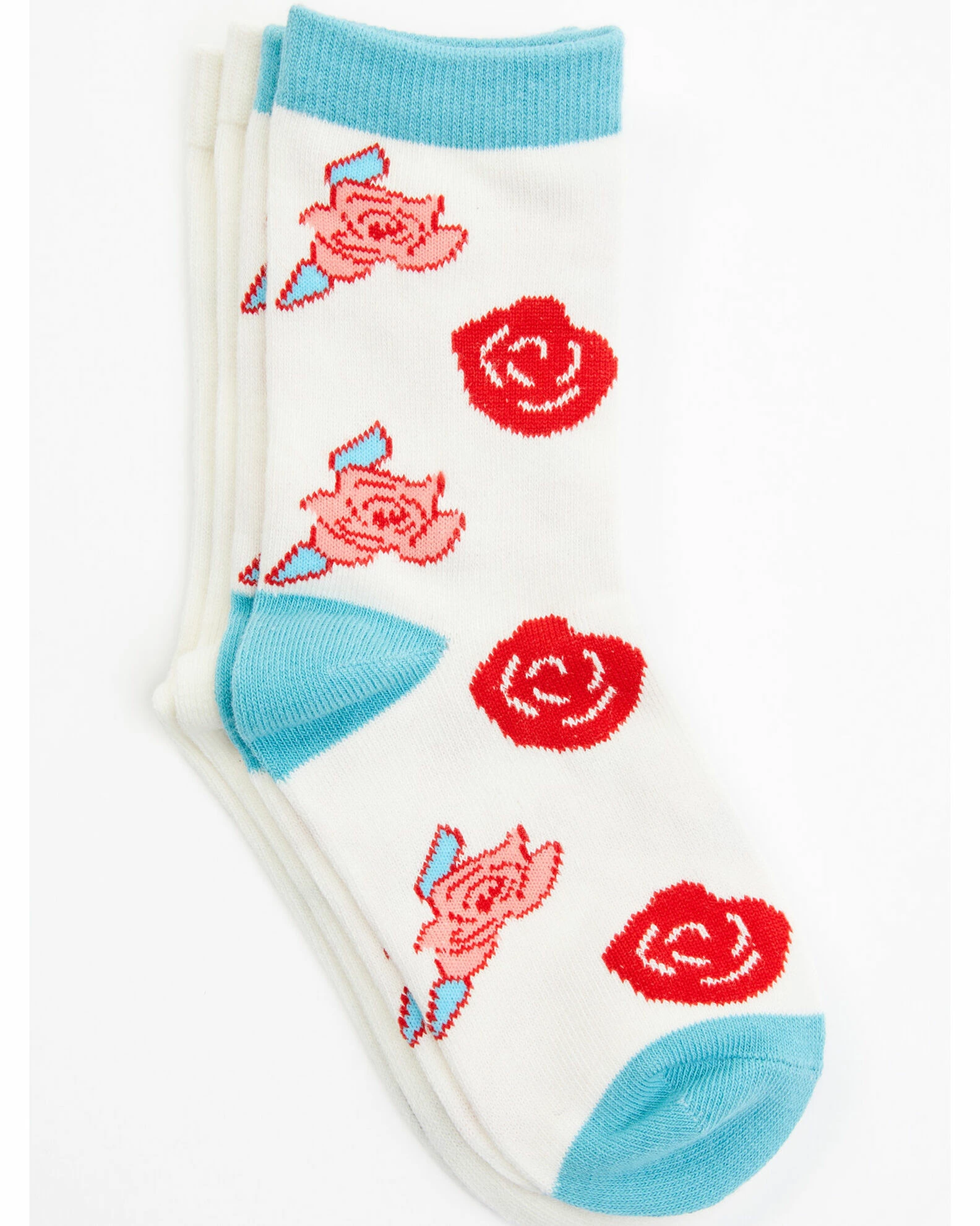 Rank 45 Girls' Floral & Cactus Crew Socks - 2-Pack Multi 3 Rank 45 Girls' Floral & Cactus Crew Socks - 2-Pack Multi - Image 2