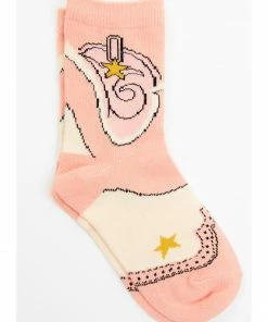 Rank 45 Girls' Pink Saddle & Stars Crew Socks -Rank 45 shop 2000359036 650 P1 1