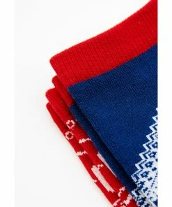 Rank 45 Girls' Bandana Print Socks - 2-Pack Red/white/blue -Rank 45 shop 2000359037 942 P3