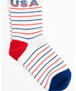 Rank 45 Girls' Striped USA Crew Socks Red/white/blue -Rank 45 shop 2000359039 942 P1 1