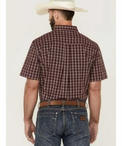 Rank 45 Men's Pick Up Small Plaid Short Sleeve Button-Down Western Shirt   -Rank 45 shop 2000359178 400 P4