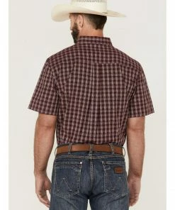 Rank 45 Men's Pick Up Small Plaid Short Sleeve Button-Down Western Shirt - Big & Tall  -Rank 45 shop 2000359179 400 P4