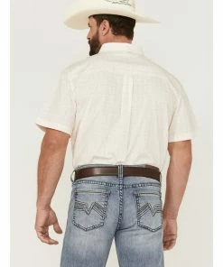 Rank 45 Men's Mustang Geo Print Western Shirt - Big & Tall  Cream -Rank 45 shop 2000359182 110 P4