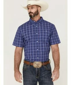 Rank 45 Men's Charge Small Plaid Button-Down Western Shirt 