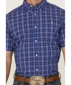 Rank 45 Men's Charge Small Plaid Button-Down Western Shirt  -Rank 45 shop 2000359184 400 P3