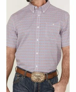 Rank 45 Men's Dude Ranch Geo Button-Down Western Shirt  Blue -Rank 45 shop 2000359186 400 P3