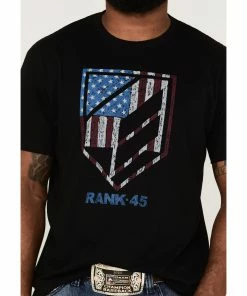 Rank 45 Men's Gate Flag Logo Graphic T-Shirt  -Rank 45 shop 2000359206 001 P3