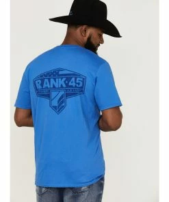 Rank 45 Men's Rock Solid Logo Graphic T-Shirt  -Rank 45 shop 2000359230 460 P4