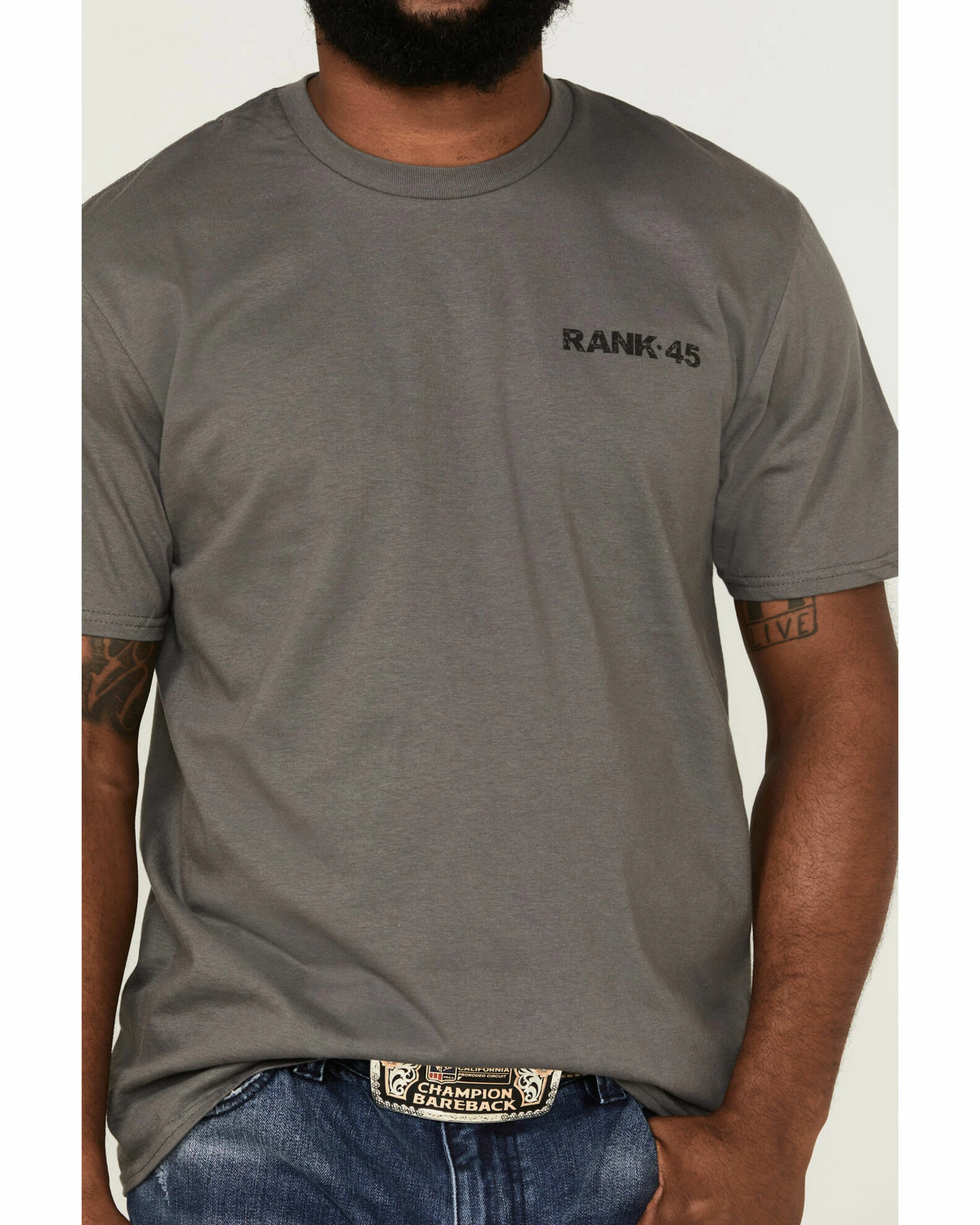 Rank 45 Men's Gate Climb Logo Graphic T-Shirt 6 Rank 45 Men's Gate Climb Logo Graphic T-Shirt - Image 4