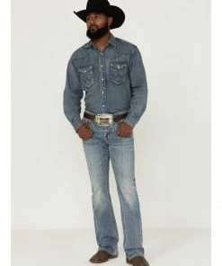 Rank 45 Men's Desert Ranch Performance Stretch Slim Bootcut Jeans  Medium Wash -Rank 45 shop 2000359242 414 P1 1