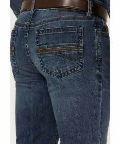 Rank 45 Men's Shotgun Wash Stackable Slim Straight Stretch Performance Jeans Dark Medium Wash -Rank 45 shop 2000359243 415 P4