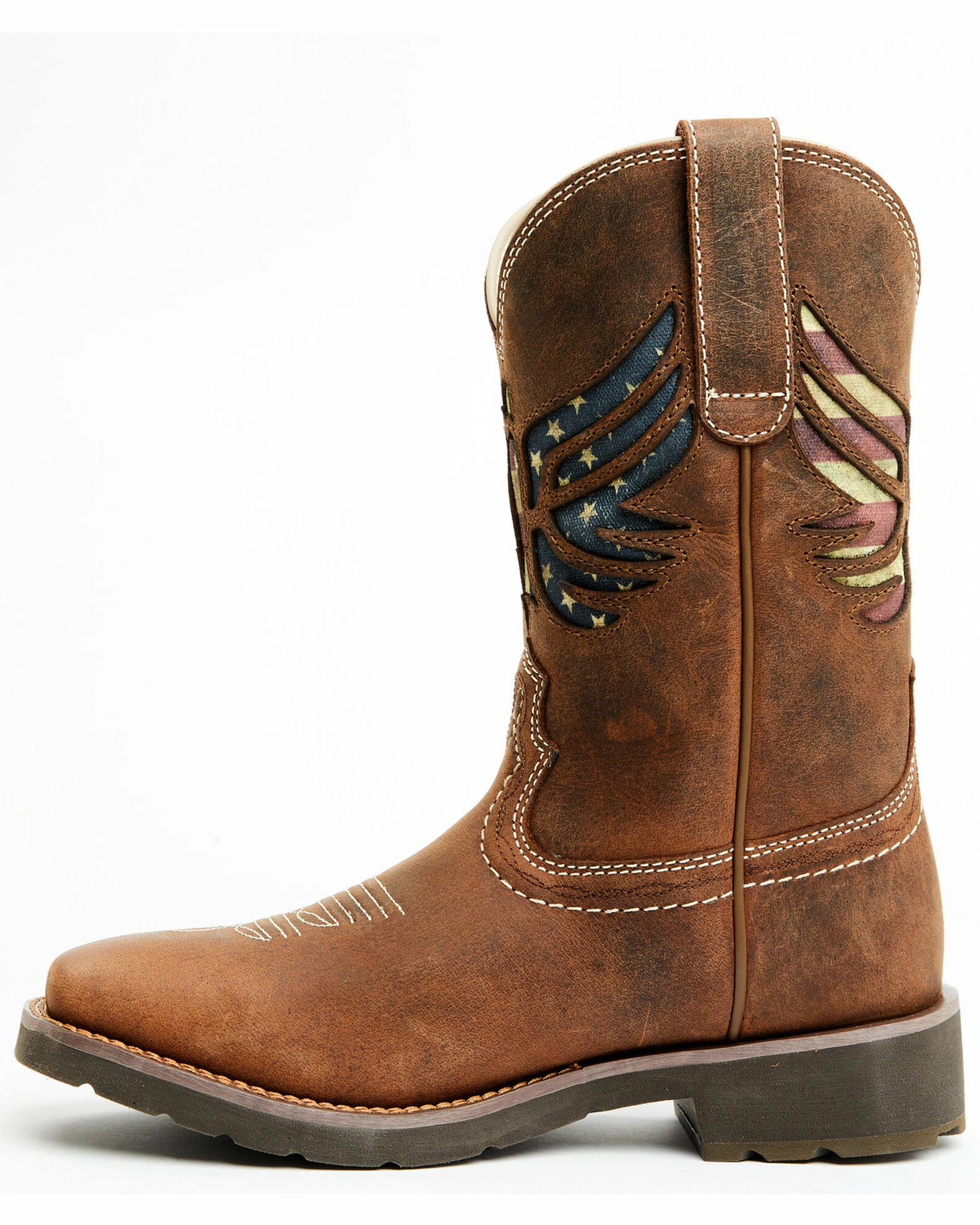 Rank 45 Women's Insipired Stars And Stripes Inlay Shaft Performance Leather Western Boots - Broad Square Toe 5 Rank 45 Women's Insipired Stars And Stripes Inlay Shaft Performance Leather Western Boots - Broad Square Toe - Image 3