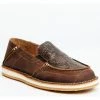 Rank 45 Women's Amberlin Brown Textured Print Pull-On Casual Shoe - Moc Toe -Rank 45 shop 2000359422 200 P1