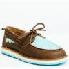 Rank 45 Women's Oceane Turquoise Southwestern Slip-On Casual Shoe - Moc Toe 