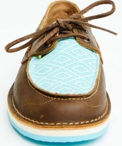 Rank 45 Women's Oceane Turquoise Southwestern Slip-On Casual Shoe - Moc Toe  -Rank 45 shop 2000359425 440 P4