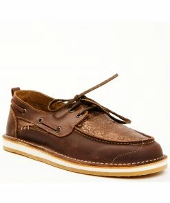 Rank 45 Women's Remi Tooled Vamp Slip-On Casual Shoe - Moc Toe  Brown
