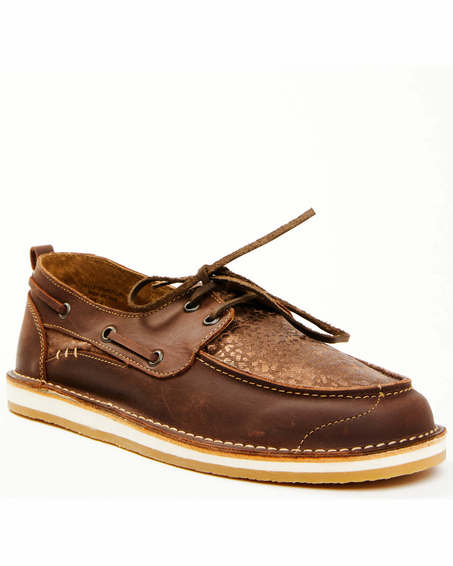 Rank 45 Women's Remi Tooled Vamp Slip-On Casual Shoe - Moc Toe Brown 3 Rank 45 Women's Remi Tooled Vamp Slip-On Casual Shoe - Moc Toe Brown