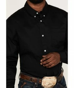 Rank 45 Men's Solid Basic Twill Logo Long Sleeve Button-Down Western Shirt  Royal Blue -Rank 45 shop 2000359462 001 P3