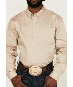 Rank 45 Men's Solid Basic Twill Logo Long Sleeve Button-Down Western Shirt - Big & Tall  -Rank 45 shop 2000359463 280 P3