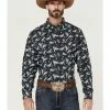 Rank 45 Men's Rodeo Large Paisley Print Long Sleeve Button-Down Western Shirt  -Rank 45 shop 2000359586 400 P1
