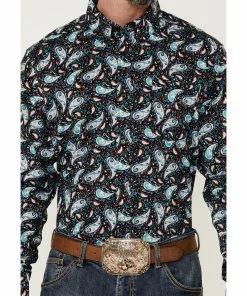 Rank 45 Men's Rodeo Large Paisley Print Long Sleeve Button-Down Western Shirt - Big & Tall Multi -Rank 45 shop 2000359587 900 P3