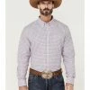 Rank 45 Men's Bronc Small Plaid Long Sleeve Button-Down Western Shirt  -Rank 45 shop 2000359592 942 P1