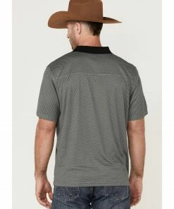 Rank 45 Men's Reride Geo Print Short Sleeve Performance Polo Shirt Grey -Rank 45 shop 2000360378 020 P4