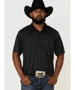 Rank 45 Men's Rowel Camo Print Performance Polo Shirt  Black -Rank 45 shop 2000360381 001 P1 1