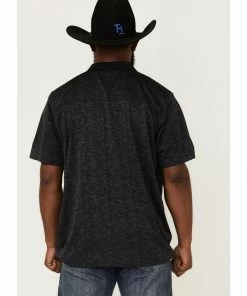 Rank 45 Men's Rowel Camo Print Performance Polo Shirt  Black -Rank 45 shop 2000360381 001 P4