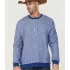 Rank 45 Men's Drover 1/4 Snap Front French Terry Pullover Sweatshirt Blue -Rank 45 shop 2000360801 400 P1
