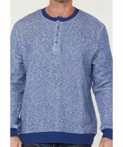 Rank 45 Men's Drover 1/4 Snap Front French Terry Pullover Sweatshirt Blue -Rank 45 shop 2000360801 400 P3