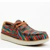 Rank 45 Men's Griffin 3 Southwestern Print Bison Canvas Lace-Up Casual Shoe - Moc Toe 