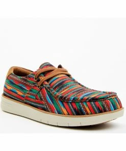 Rank 45 Men's Griffin 3 Southwestern Print Bison Canvas Lace-Up Casual Shoe - Moc Toe