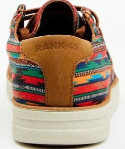 Rank 45 Men's Griffin 3 Southwestern Print Bison Canvas Lace-Up Casual Shoe - Moc Toe  -Rank 45 shop 2000361411 900 P5