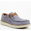 Rank 45 Men's Griffin 5 Striped Casual Shoe - Moc Toe Grey