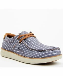 Rank 45 Men's Griffin 5 Striped Casual Shoe - Moc Toe Grey