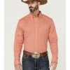 Rank 45 Men's Red Calgary Geo Print Long Sleeve Button-Down Western Shirt  -Rank 45 shop 2000361574 600 P1