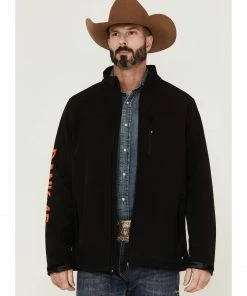 Rank 45 Men's Rodeo Logo Sleeve Zip-Front Softshell Jacket 