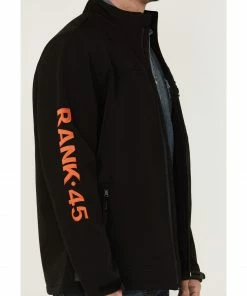 Rank 45 Men's Rodeo Logo Sleeve Zip-Front Softshell Jacket  -Rank 45 shop 2000363338 001 P3