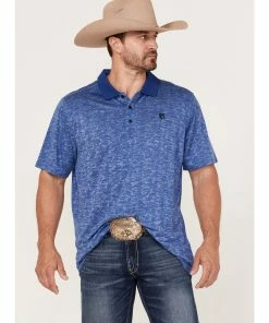 Rank 45 Men's Daylight Solid Short Sleeve Polo Shirt  Blue