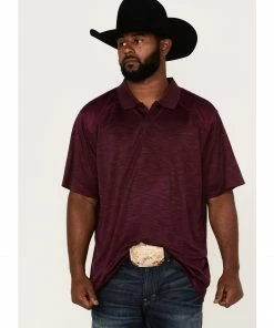 Rank 45 Men's Gazer Textured Solid Short Sleeve Polo Shirt  Purple -Rank 45 shop 2000364468 500 P1 1