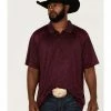 Rank 45 Men's Gazer Textured Solid Short Sleeve Polo Shirt  Purple -Rank 45 shop 2000364468 500 P1