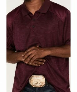 Rank 45 Men's Gazer Textured Solid Short Sleeve Polo Shirt  Purple -Rank 45 shop 2000364468 500 P3
