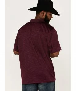 Rank 45 Men's Gazer Textured Solid Short Sleeve Polo Shirt  Purple -Rank 45 shop 2000364468 500 P4