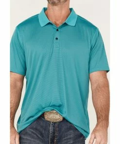 Rank 45 Men's Spinner Solid Teal Short Sleeve Polo Shirt  -Rank 45 shop 2000364469 442 P3