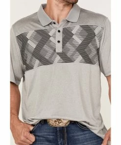 Rank 45 Men's Sunfisher Chest Stripe Short Sleeve Polo Shirt  Grey -Rank 45 shop 2000364470 020 P3