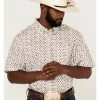 Rank 45 Men's Buford Geo Print Short Sleeve Button-Down Western Shirt  White -Rank 45 shop 2000364525 100 P1