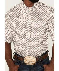 Rank 45 Men's Buford Geo Print Short Sleeve Button-Down Western Shirt White 9 Rank 45 Men's Buford Geo Print Short Sleeve Button-Down Western Shirt White -Rank 45 shop 2000364525 100 P3