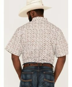 Rank 45 Men's Buford Geo Print Short Sleeve Button-Down Western Shirt White 10 Rank 45 Men's Buford Geo Print Short Sleeve Button-Down Western Shirt White -Rank 45 shop 2000364525 100 P4